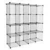 FRITHJILL 16 Cube Grid Wire Storage Shelve,Multifunction Shelving Unit Modular