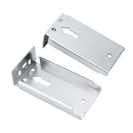 goldenwarm 5 Pairs 10 Packs Rear Mount Brackets for Soft Close Cabinet Drawer Slides, Metal Replacement Part for Full Extension Ball Bearing Side Mount Drawer Track Guide