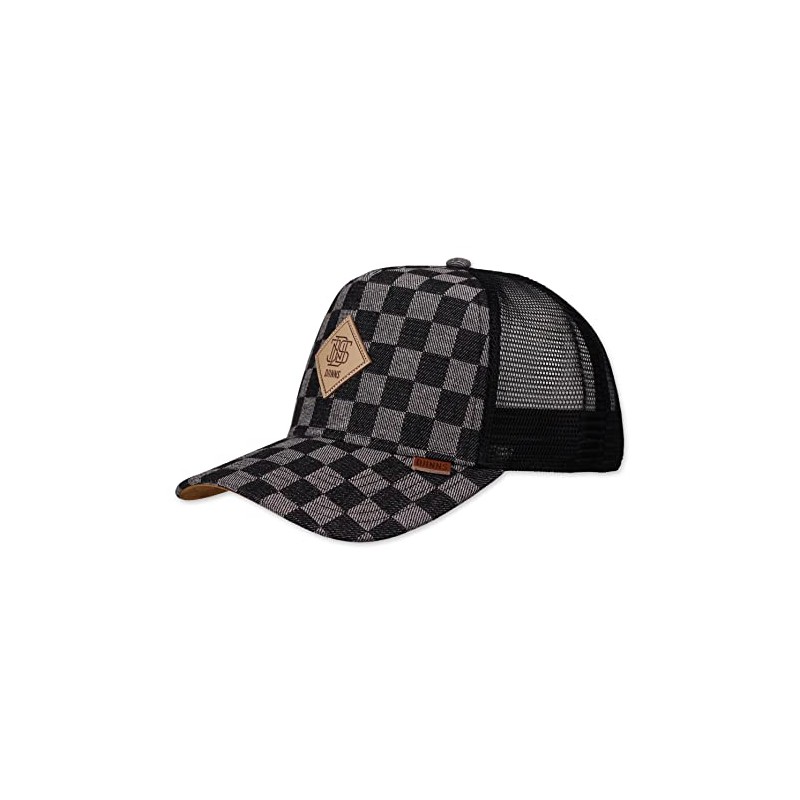 Djinns - Denim Check Trucker Cap Mesh Cap Hat Cap