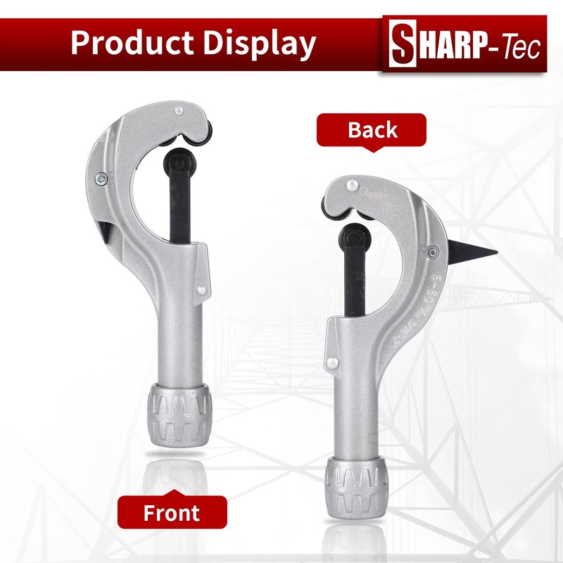Sharp-tec 5-50mm Pipe Cutter, Adjustable Tube Cutter with Aluminum Alloy