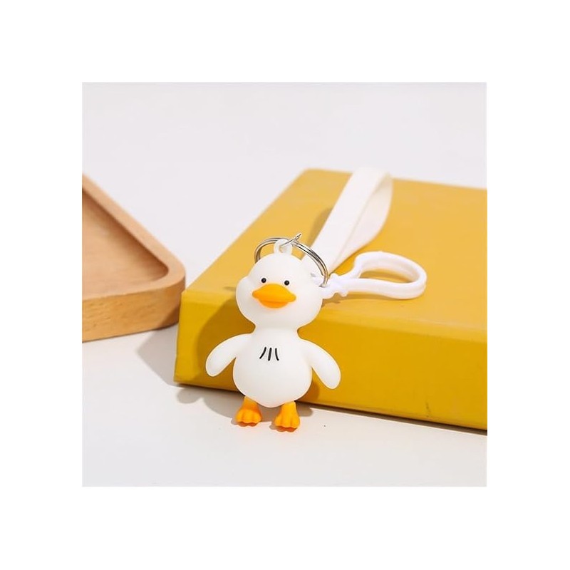 xutao Cute Duck PVC Keychain Cartoon Animal Keychain for Backpack