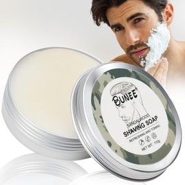 Premium Shaving Soap Sandalwood 110 g, Skin-Friendly Shaving Soap for Men, for a Gentle Wet Shave, Shaving Soap to Soften the Beard and Moisturise the Skin