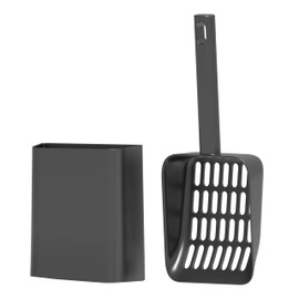 Cat Pooper Scooper, 2 in 1 Cat Litter Scoop with Holder Stand Cat Stuff Cat Scooper for Litter Box Cat Accessories Cat Supplies Kitty Litter Scoop Heavy Duty and Easy Clean Scoop Away Cat Litter