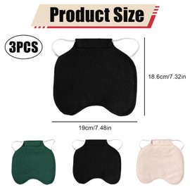 3 PCS Chicken Saddle for Hens, Protective Chicken Accessories for Feather Regrowth, Comfortable Hen Aprons for Small-Scale Poultry Farming, Polyester Cotton Blend (Khaki, Green, Black)