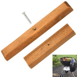 Custom Wooden Replacement Handle for Weber Charcoal Grill - with Mounting Screws, Fits on Any Weber Kettle or WSM Made After 1979