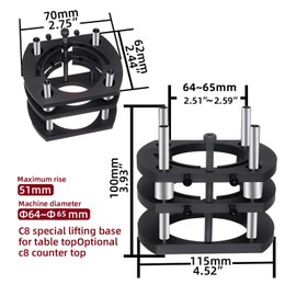 Elevador de Enrutador, Elevador de Enrutador, de Elevación de Mesa de Enrutador, Placa de Inserción de Mesa de Enrutador para Carpintería de Aleación de Aluminio de 4
