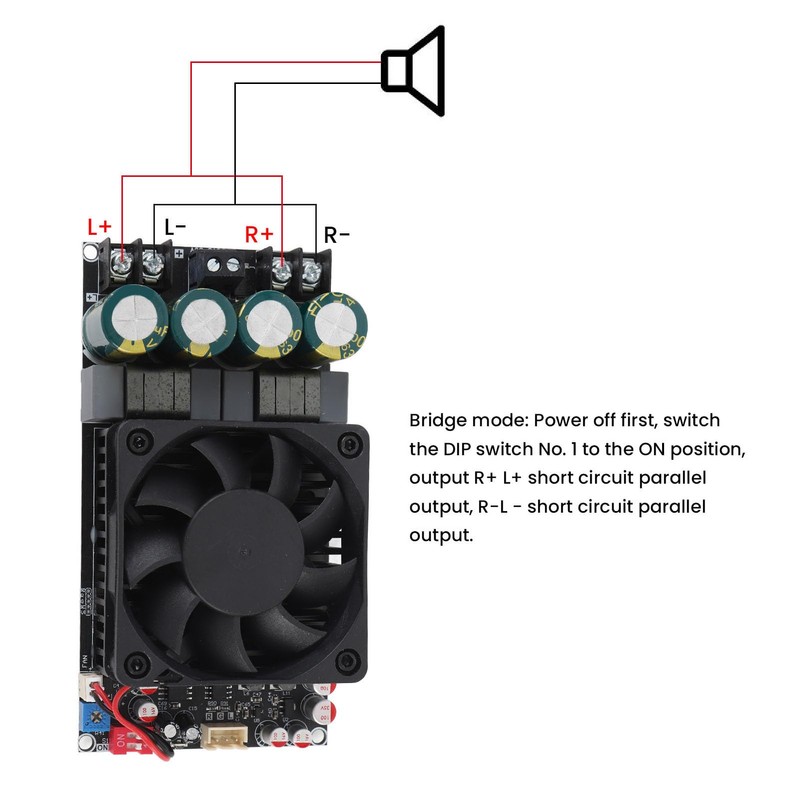 ZK-3002 Amplifier Board with TPA3255 Chip, DC18-50V 300WX2 Bridge Mono