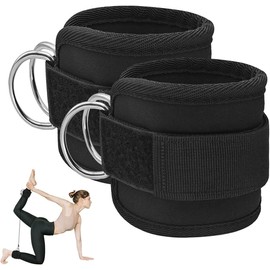 Correas Tobillo Anillo D 2 Pzs Grilletes Velcr Ajustable Gym Cable