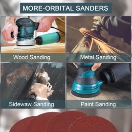 12pcs Sander for Drill Attachment 5" Sanding Discs Pad Kit Drill Sanding Attachment Grinder Sanding Attachment Sanding Discs Pads Sander Kit for Drill Grinder Rotary Tools with Sanding Pad and Shaft