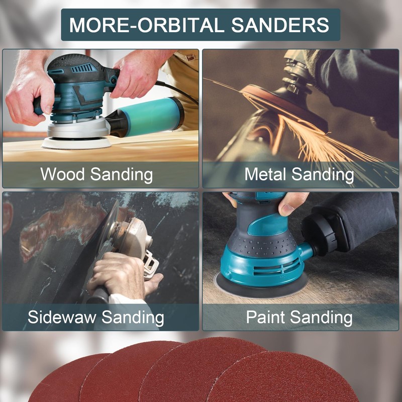 12pcs Sander for Drill Attachment 5" Sanding Discs Pad Kit