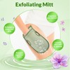 Bearona Body Brush with Exfoliating Mitt Set,Dual-Sided Long Handle with