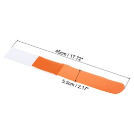 PATIKIL 45cmx5.5cm Ski Strap Fasteners, 4 Pack Adjustable Carrier Strap Ski Wraps Ski Accessories for Skis and Pole, Orange