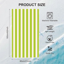ZSYIULIA Large Beach Towel 160x90cm - Quick Dry Microfibre & Sand-Free Double Sided Design | 100% Recycled Compact Travel Towel for Yoga, Gym, Beach with Carry Bag