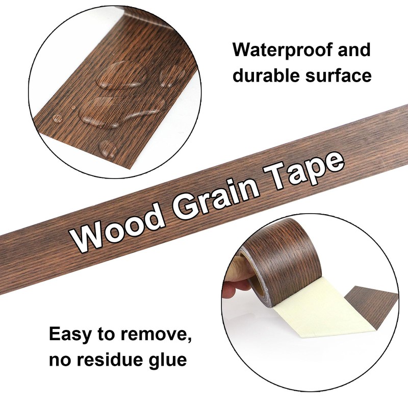BOMEI PACK Wood Grain Repair Tape,Self Adhesive Repair Patch for