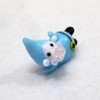 Folkart Cute Handmade Glassware Snow White 7 Dwarfs Light Blue