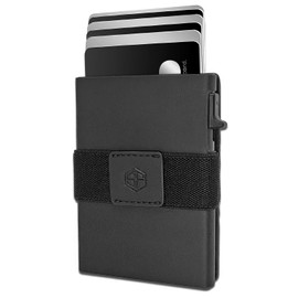 SF SCOFIELD Trinity Premium Slim Wallet with Coin Compartment, Wallets for Men, Card Holder with Coin Compartment 10 - 12 Cards, Credit Card Holder, RFID Protection, Card Wallet, Smart Wallet, Black -