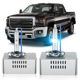 SENROBO D5S HID Xenon Headlight Bulb Compatible with GMC 2015-2018 Sierra 1500 2500 3500 HD 2018-2021 Terrain, 8000K White Blue, Pack of 2