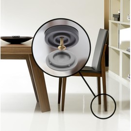 GorillaGlides 1 Inch Chair Sliders/Furniture Floor Protectors (16 Furniture Glides) Self-Adhesive Screw On Chair Glides for Sliding on Low-Pile Carpet & Hard Surface Floors, Round