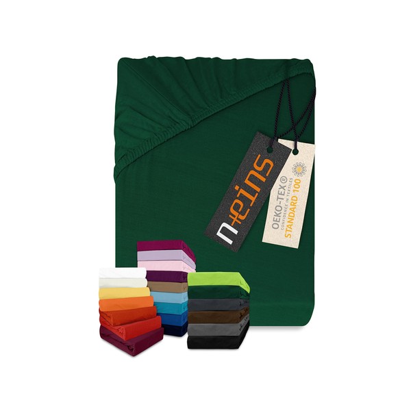 npluseins Classic Jersey Fitted Sheet – Many Colours and Sizes