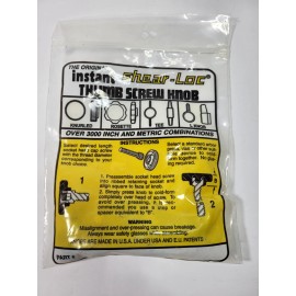 SHEAR-LOC 10 SHEAR-LOC INSTANT 1/4" THUMB SCREW 3/4" BLACK Knurl Knob on 1/4 - 20 x 1/2"