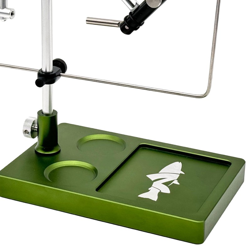 Nirvana V2 Rotary Fly Tying Vise with Travel Base (Olive)