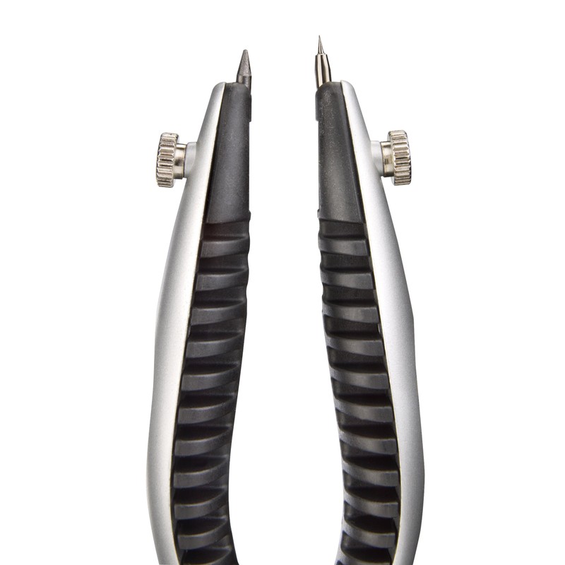 Herlitz my.pen 11122322 Quick-Action Compass Black/Grey with Additional Leads and