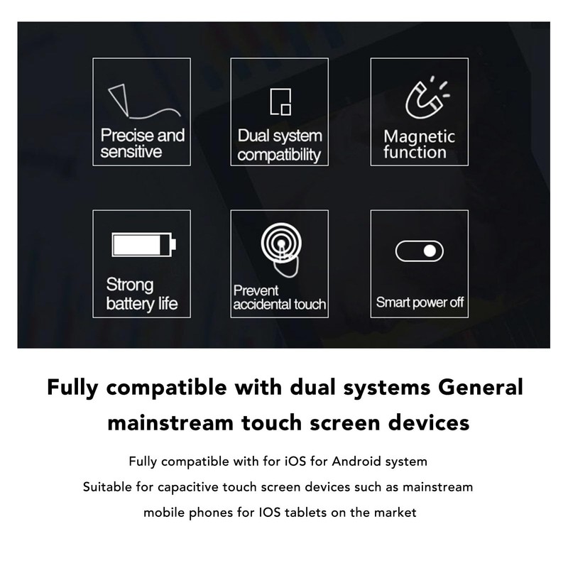 Stylus Pens for Touch Screens, 2 in 1 Universal Capacitive