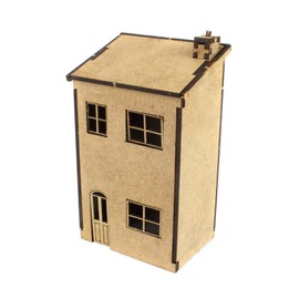 War World Scenics Scratch Aid Buildings – Low Relief Single House Front x 3 – Railway Modelling Realistic Model Laser Cut MDF OO/HO Gauge Scale Diorama Railroad