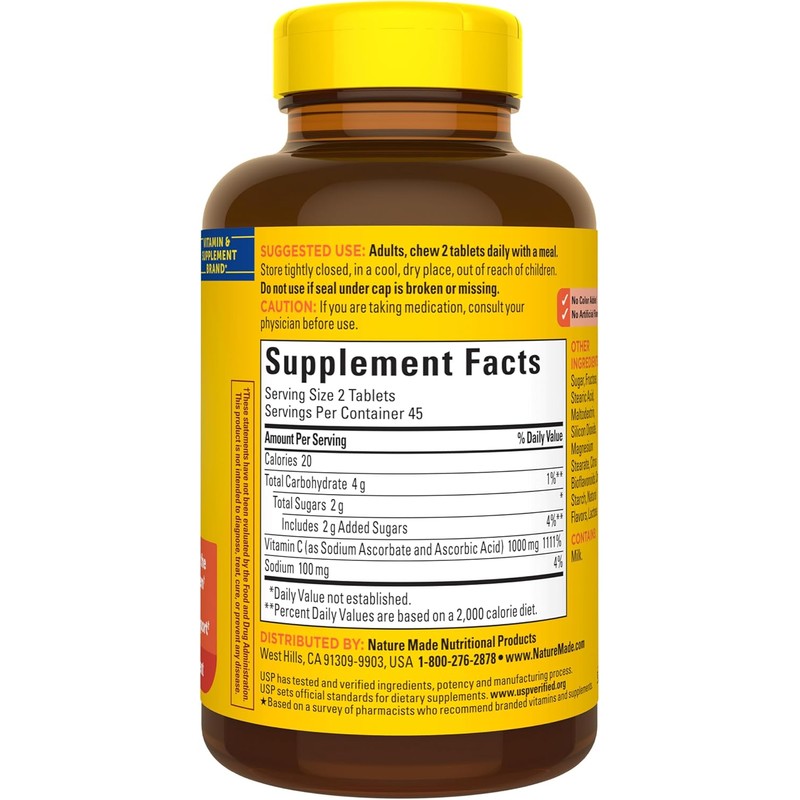 Nature Made Extra Strength Dosage Chewable Vitamin C 1000 mg
