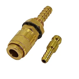 RIVERWELD Argon Quick Connect Fittings Hose Gold Connector for QQ300 PTA DB SR WP 17 18 26 TIG Welding Torch 1set