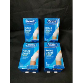 Rexall 4-Pack Rexall Rolled Gauze For Securing a Dressing 1 roll = 3 In X 2.5 Yards