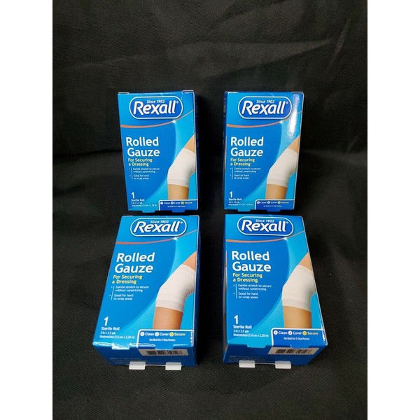 Rexall 4-Pack Rexall Rolled Gauze For Securing a Dressing 1