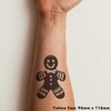'Christmas Gingerbread Man' Temporary Tattoo - Water Resistant, Skin-Safe, Non-Toxic