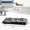 OVENTE Electric Countertop Double Burner, 1700W Cooktop with 6" and