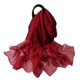 FAIRYGATE Seiden-Tuch für Damen Mädchen Elegantes Accessoire Seiden-Schal Halstuch Schulter-Tuch oder Umschlagstuch einsetzbar 6036