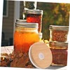 VICASKY 4Pcs Bamboo Jar Lids for Wide Mouth Jars Practical