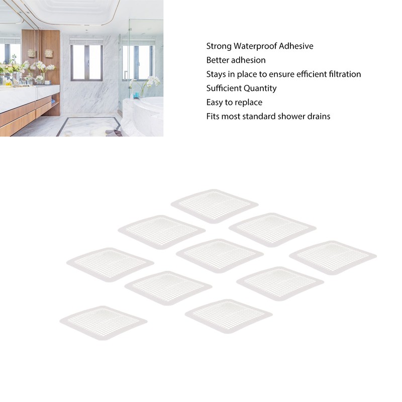 Disposable Shower Drain Cover Waterproof Adhesive Mesh Sticker Drain Hair