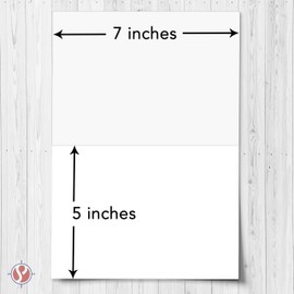 Greeting Cards - 5x7 Inches Heavyweight Blank White Card Paper- Half-Fold Design - Perfect for Birthday Invitations, Wedding, Holiday, Notes, Anniversary and All Occasions - Bulk Pack of 100 Cards