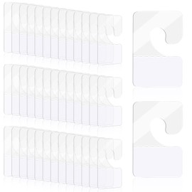 Giantree 200 Pcs Clear Self Adhesive Hang Tabs Hooks, Heavy Duty J-Hook Hanging Tags Clear Plastic Hanger Tags for Retail Display in Business Shop Offices Home