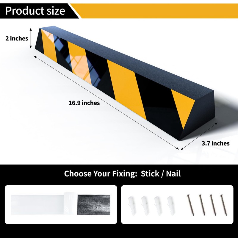 Garage Smith Parking Aid - Heavy Duty EVA Parking Stopper