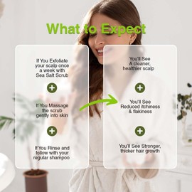 BellaHair Sea Salt Hair Scrub – Exfoliating Scalp Scrub & Scalp Cleanser for Oily Hair, Dandruff, Itchy Scalp Relief – Clarifying Hair Exfoliator for Hair Growth & Scalp Detox