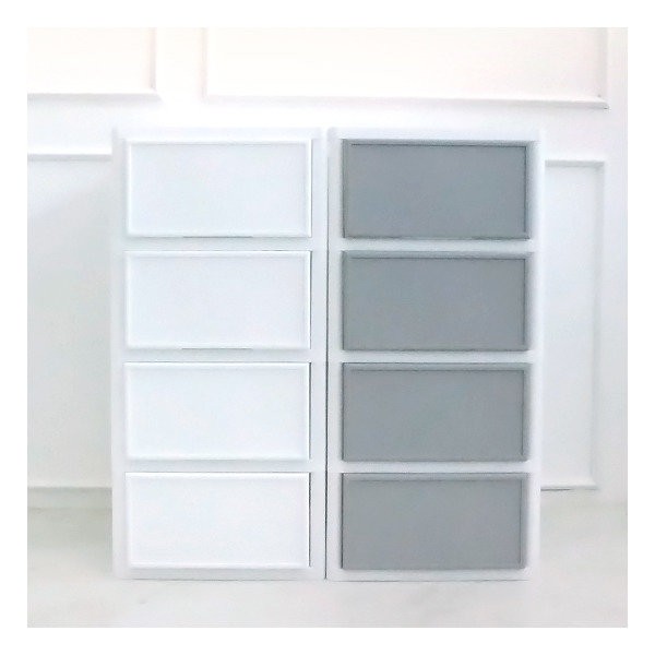 Plafam flat drawer plastic drawer clothes organizing box 2-tier (including