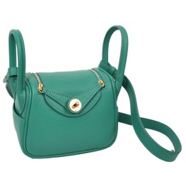 House of Luggage Faux Leather Shoulder Bag For Women Small Mini Fashion Handbag HLG1001 (Green)