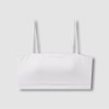 JAJU Women's Cotton Modal Tube Crop Bra_White