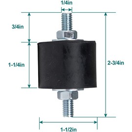 Daisypower Air Conditioner Rubber Vibration Mounting Bracket,M8 Shock Absorbing Anti-Vibration Isolator Pads for Outdoor Ductless Mini Split Units AC Condensers