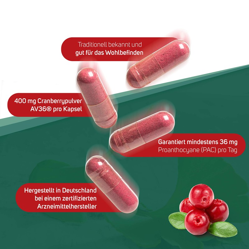 Avitale Cranberry Kapseln 400 mg, 100 Stück, 1er Pack (1