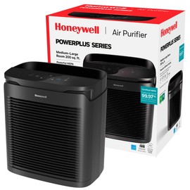 Honeywell PowerPlus HEPA Air Purifier for Home, 968 Ft² Rooms in 1 hour, Reduces Allergens, Dust, Pollen, All Smoke Types, Pet Dander and Odors, Black, HPA3100