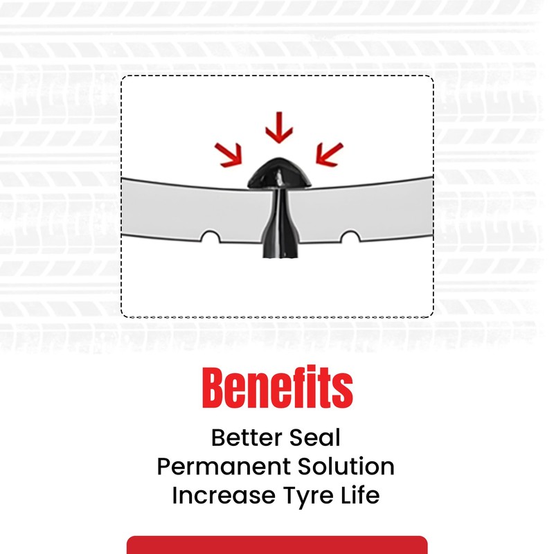 Tire Repair Insert Plugs - Mushroom Plugs with Built-in Sealant,