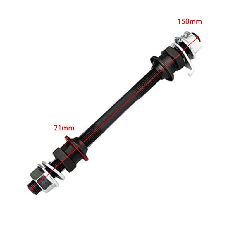 Bike Wheel Hub Axle Solid Spindle Shaft Lever Front Rear