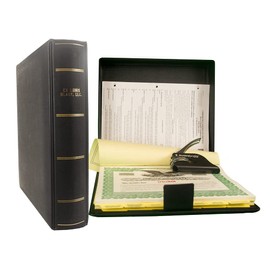 LLC Kit with Closure Includes Records Book, Company Seal, Printed & Numbered Certificates with Full-Page Stubs, Blank Minute Paper, Index Tabs (Blumberg Black Ex Libris Model K11LLC)